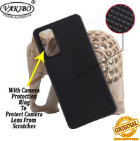 VAKIBO Niukin Dotted Design Black Coloured Soft TPU Rubber Back Cover Case With Camera Protection Ring Suitable for Samsung Galaxy S20 FE