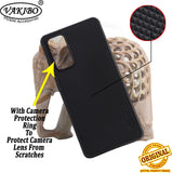 VAKIBO Niukin Dotted Design Black Coloured Soft TPU Rubber Back Cover Case With Camera Protection Ring Suitable for Samsung Galaxy S20 FE