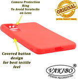 VAKIBO 1.2 MM Thick Red Coloured Soft TPU Rubber Back Cover Case With Camera Protection Ring Suitable for Samsung Galaxy S21