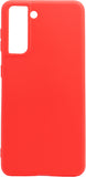 VAKIBO 1.2 MM Thick Red Coloured Soft TPU Rubber Back Cover Case With Camera Protection Ring Suitable for Samsung Galaxy S21