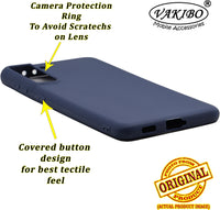 VAKIBO 1.2 MM Thick Blue Coloured Soft TPU Rubber Back Cover Case With Camera Protection Ring Suitable for Samsung Galaxy S21 Plus