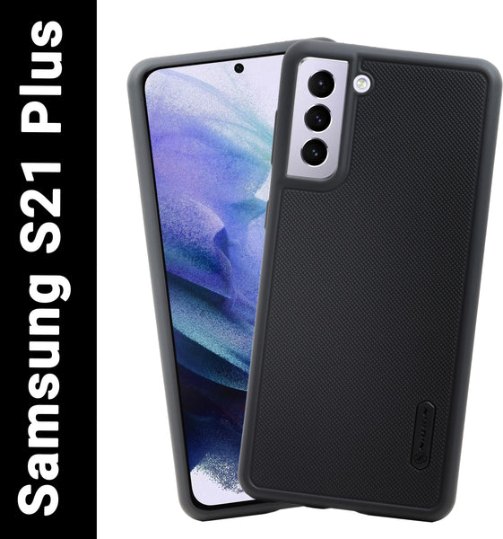 VAKIBO Niukin Dotted Design Black Coloured Soft TPU Rubber Back Cover Case With Camera Protection Ring Suitable for Samsung Galaxy S21 Plus