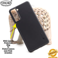 VAKIBO Niukin Dotted Design Black Coloured Soft TPU Rubber Back Cover Case With Camera Protection Ring Suitable for Samsung Galaxy S21 Plus