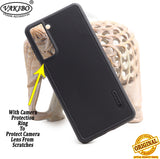 VAKIBO Niukin Dotted Design Black Coloured Soft TPU Rubber Back Cover Case With Camera Protection Ring Suitable for Samsung Galaxy S21 Plus