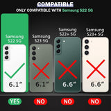 VAKIBO Best Selling Black and Transparent Back Cover Case Made With Soft TPU and Acrylic With 4 Corner and Camera Protection Suitable for Samsung Galaxy S22