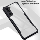 VAKIBO Best Selling Black and Transparent Back Cover Case Made With Soft TPU and Acrylic With 4 Corner and Camera Protection Suitable for Samsung Galaxy S22
