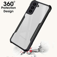 VAKIBO Best Selling Black and Transparent Back Cover Case Made With Soft TPU and Acrylic With 4 Corner and Camera Protection Suitable for Samsung Galaxy S22