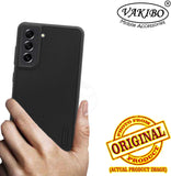 VAKIBO Niukin Dotted Design Black Coloured Soft TPU Rubber Back Cover Case With Camera Protection Ring Suitable for Samsung Galaxy S22