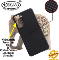 VAKIBO Niukin Dotted Design Black Coloured Soft TPU Rubber Back Cover Case With Camera Protection Ring Suitable for Samsung Galaxy S22 Plus