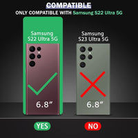 VAKIBO Best Selling Black and Transparent Back Cover Case Made With Soft TPU and Acrylic With 4 Corner and Camera Protection Suitable for Samsung Galaxy S22 Ultra