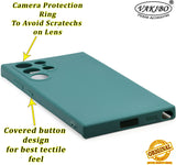VAKIBO Matte 1.5 MM Thick With Camera Protection Green Coloured Soft TPU Back Cover Case Suitable for Samsung Galaxy S22 Ultra