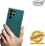 VAKIBO Matte 1.5 MM Thick With Camera Protection Green Coloured Soft TPU Back Cover Case Suitable for Samsung Galaxy S22 Ultra