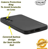 VAKIBO Niukin Dotted Design Black Coloured Soft TPU Rubber Back Cover Case With Camera Protection Ring Suitable for itel A49
