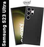 VAKIBO Niukin Dotted Design Black Coloured Soft TPU Rubber Back Cover Case With Camera Protection Ring Suitable for Samsung Galaxy S23 Ultra
