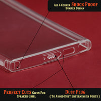 VAKIBO Super Premium Soft TPU Transparent Case With Dustplug,Side Grip,Corner Protection,lanyard Cuts,Camera Protection Suitable for Samsung S23 Ultra