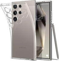 VAKIBO Premium Clear 2MM Thick Transparent Soft TPU Rubber Back Cover Case With Camera Protection Suitable for Samsung Galaxy S24 Ultra
