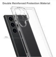 VAKIBO Premium Clear 2MM Thick Transparent Soft TPU Rubber Back Cover Case With Camera Protection Suitable for Samsung Galaxy S24 Ultra