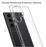 VAKIBO Premium Clear 2MM Thick Transparent Soft TPU Rubber Back Cover Case With Camera Protection Suitable for Samsung Galaxy S24 Ultra