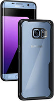VAKIBO Super Premium Black Border Transparent Case With Corner Protection & Camera Protection Suitable for Samsung S7 Edge