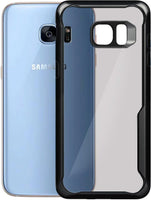 VAKIBO Super Premium Black Border Transparent Case With Corner Protection & Camera Protection Suitable for Samsung S7 Edge