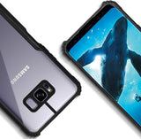 VAKIBO Super Premium Black Border Transparent Case With Corner Protection & Camera Protection Suitable for Samsung S8 Plus