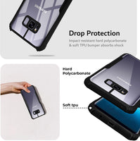 VAKIBO Super Premium Black Border Transparent Case With Corner Protection & Camera Protection Suitable for Samsung S8