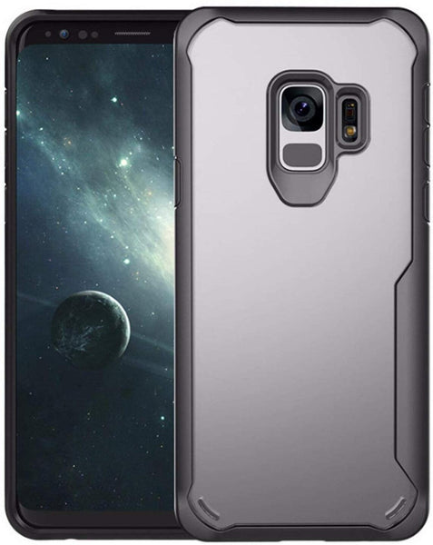VAKIBO Super Premium Black Border Transparent Case With Corner Protection & Camera Protection Suitable for Samsung S9