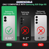 VAKIBO Premium Clear 1.5MM Thick Transparent Soft TPU Rubber Back Cover Case With Camera Protection Suitable for Samsung Galaxy S25 Edge