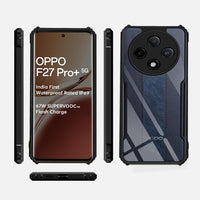 VAKIBO Super Premium Black Border Transparent Case With Corner Protection & Camera Protection Suitable for Oppo F27 Pro