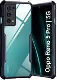 VAKIBO Super Premium Black Border Transparent Case With Corner Protection & Camera Protection Suitable for Oppo Reno 5 Pro