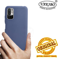 VAKIBO 1.2 MM Thick Blue Coloured Soft TPU Rubber Back Cover Case With Camera Protection Ring Suitable for Mi Redmi Note 10T 5G