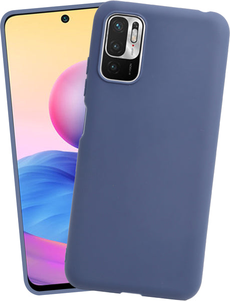 VAKIBO 1.2 MM Thick Blue Coloured Soft TPU Rubber Back Cover Case With Camera Protection Ring Suitable for Mi Redmi Note 10T 5G