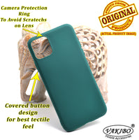 VAKIBO 1.2 MM Thick Green Coloured Soft TPU Rubber Back Cover Case With Camera Protection Ring Suitable for Apple iPhone 11 Pro Max