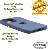 VAKIBO 1.2 MM Thick Blue Coloured Soft TPU Rubber Back Cover Case With Camera Protection Ring Suitable for Apple iPhone 13 Pro