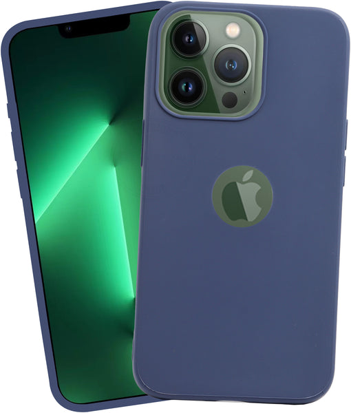 VAKIBO 1.2 MM Thick Blue Coloured Soft TPU Rubber Back Cover Case With Camera Protection Ring Suitable for Apple iPhone 13 Pro