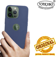VAKIBO 1.2 MM Thick Blue Coloured Soft TPU Rubber Back Cover Case With Camera Protection Ring Suitable for Apple iPhone 13 Pro
