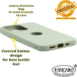 VAKIBO 1.2 MM Thick Pista Green Coloured Soft TPU Rubber Back Cover Case With Camera Protection Ring Suitable for Apple iPhone 13 Pro