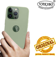 VAKIBO 1.2 MM Thick Pista Green Coloured Soft TPU Rubber Back Cover Case With Camera Protection Ring Suitable for Apple iPhone 13 Pro