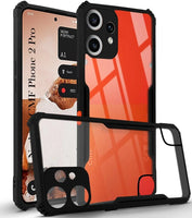 VAKIBO Best Selling Black and Transparent Coloured Made With Soft TPU and Acrylic Back Cover Case With 4 Corner and Camera Protection Suitable for Nothing CMF Phone 2 Pro