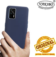 VAKIBO 1.2 MM Thick Blue Coloured Soft TPU Rubber Back Cover Case With Camera Protection Ring Suitable for Realme GT 5G