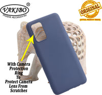 VAKIBO 1.2 MM Thick Blue Coloured Soft TPU Rubber Back Cover Case With Camera Protection Ring Suitable for Realme GT 5G