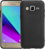 VAKIBO 1.2 MM Thick Black Coloured Soft TPU Rubber Back Cover Case With Camera Protection Ring Suitable for Samsung Galaxy J2 2016