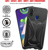 VAKIBO 3D Designer Black Coloured Soft TPU  Back Cover Case Suitable for Samsung Galaxy M21 5G