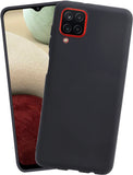 VAKIBO 1.2 MM Thick Black Coloured Soft TPU Rubber Back Cover Case With Camera Protection Ring Suitable for Samsung Galaxy M12