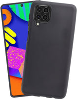 VAKIBO 1.2 MM Thick Black Coloured Soft TPU Rubber Back Cover Case With Camera Protection Ring Suitable for Samsung Galaxy F62