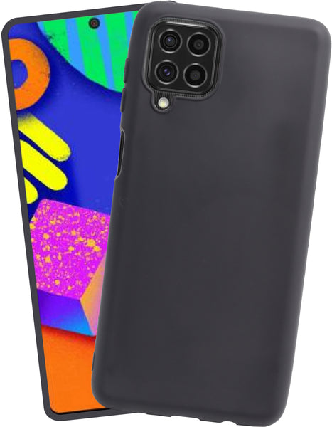 VAKIBO 1.2 MM Thick Black Coloured Soft TPU Rubber Back Cover Case With Camera Protection Ring Suitable for Samsung Galaxy F62