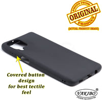 VAKIBO 1.2 MM Thick Black Coloured Soft TPU Rubber Back Cover Case With Camera Protection Ring Suitable for Samsung Galaxy F62