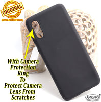 VAKIBO 1.2 MM Thick Black Coloured Soft TPU Rubber Back Cover Case With Camera Protection Ring Suitable for Samsung Galaxy M02