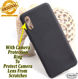 VAKIBO 1.2 MM Thick Black Coloured Soft TPU Rubber Back Cover Case With Camera Protection Ring Suitable for Samsung Galaxy M02