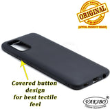 VAKIBO 1.2 MM Thick Black Coloured Soft TPU Rubber Back Cover Case With Camera Protection Ring Suitable for Samsung Galaxy M02s